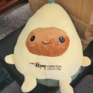 Yellow Avocado Plush Pillow